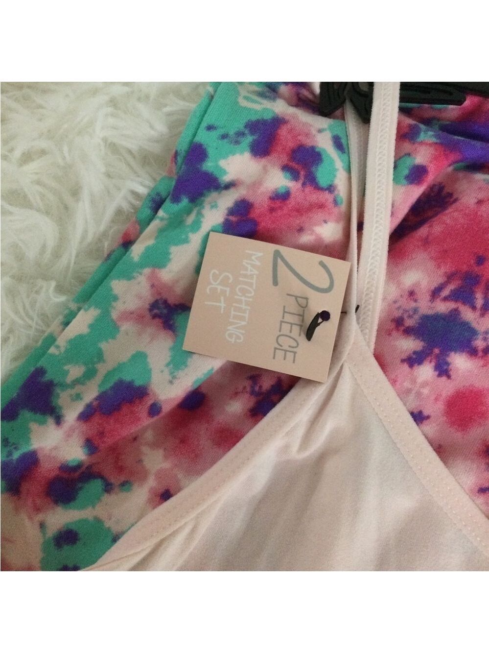 Spree Intimates 2 Piece matching set shorts & cami Woman’s size Large - Picture 9 of 11